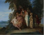 Claude Gillot A scene inspired by the Commedia oil painting on canvas